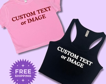 Custom Baby tee - Personalized Concert - Racerback Tank, Womensclothing - Top selling t shirts, Gift for her, Sorority Merch, Small Business