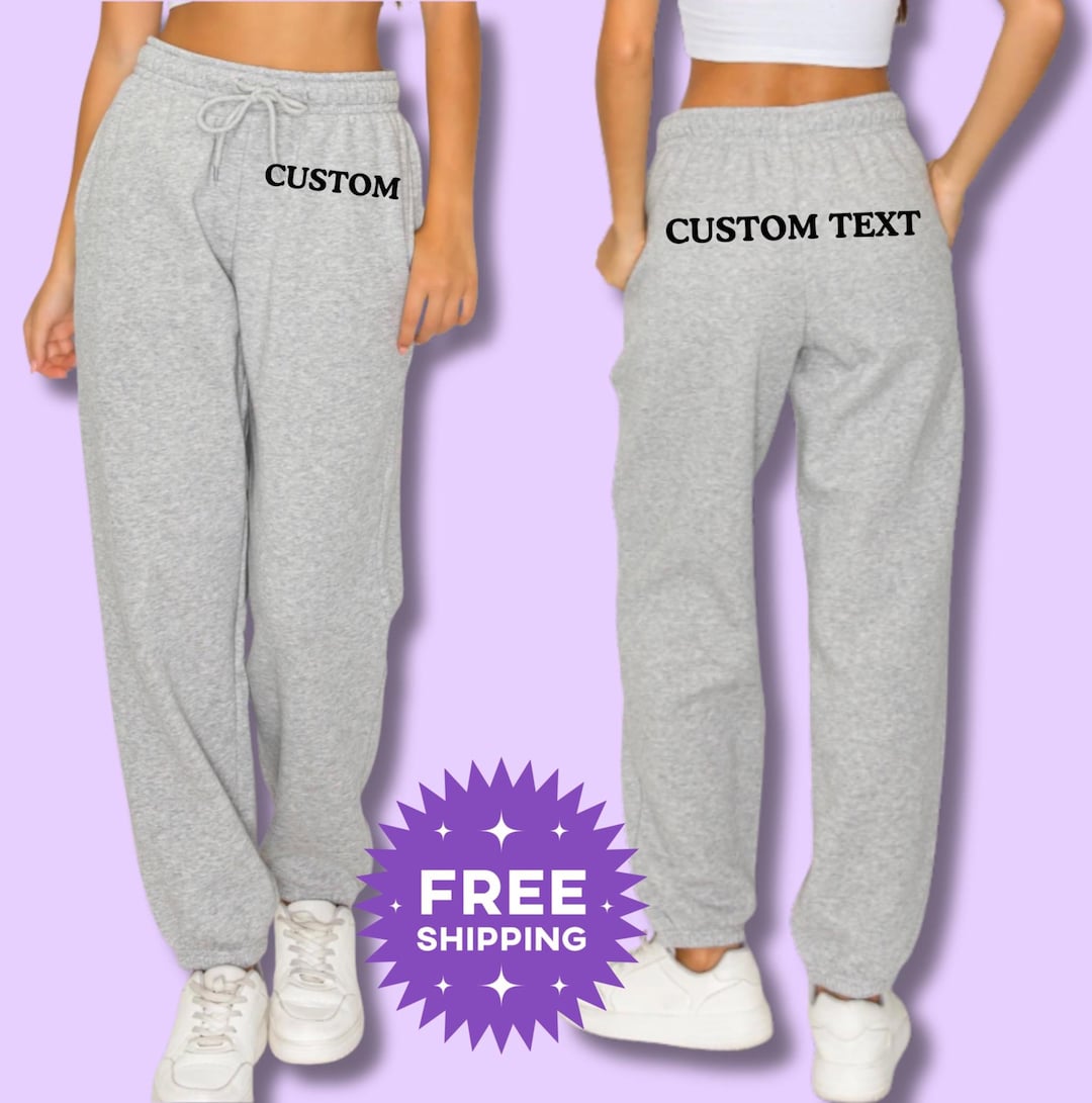 Custom Jogger Sweatpants -custom Logo - Fleece Sweatpants - Etsy