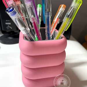 Colourful Desk organizer - Retro inspired| pen and pencil holder | pot storage x4 layers (medium), colourful funky gift idea.