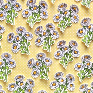 Sticker imperméable marguerite