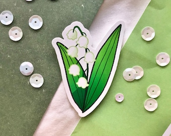 Lily of the Valley Waterproof Sticker