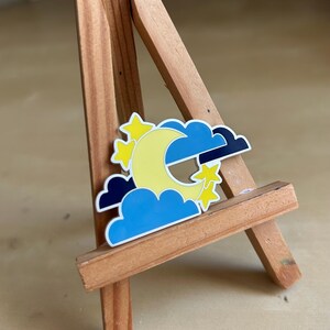 Cloudy Moon Enamel Pin - Etsy