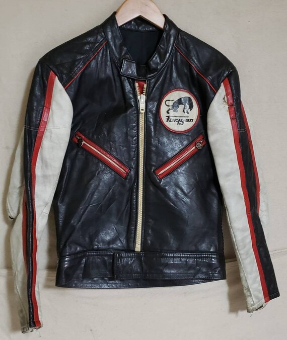 vintage moto leather jacket