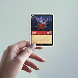 Mini autocollants personnalisés pour carte Lorcana | Stickers cartes Disney personnalisés | Stickers TCG à collectionner | Parfait pour les ordinateurs portables, les ordinateurs portables et plus encore