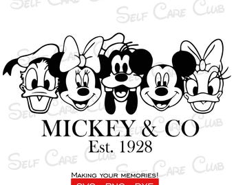Mickey and Friends SVG PNG DXF: Printable Design (Digital Download)