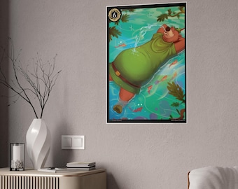 Little John Poster | Lorcana-Inspired Art | Disney Robin Hood | Glossy Wall Art