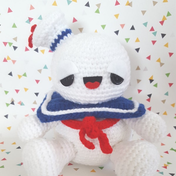 Stay Puft - Marshmallow Man - Amigurumi Pattern PDF - Who You Gonna Call - Kawaii - Slimer - Instant Download