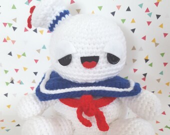 Stay Puft - Marshmallow Man - Amigurumi Pattern PDF - Who You Gonna Call - Kawaii - Slimer - Instant Download