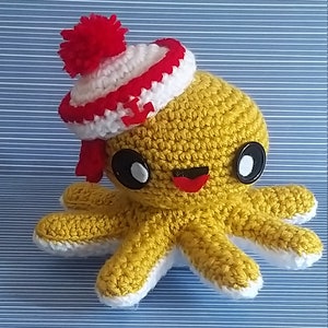 Octopus Amigurumi Pattern PDF - Sailor Octopus - Sailor Hat - Nautical - Under the Sea - Dress Up - Kawaii Crochet - Instant Download