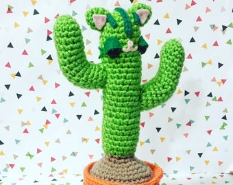 Kitty Cactus Pattern PDF - Instant Download - DIY - Kitsch - Home Decor - Apartment Therapy - Crazy Cat Lady