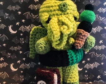 Cthulhu Amigurumi Pattern PDF - Halloween - Lovecraftian - Cute-Thulhu - Elder Ones - Instant Download