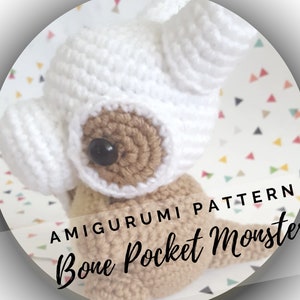 Bone Holding Animal Anime Amigurumi Pattern - Crochet PDF Pattern - Pocket Monster - Original 151 - Catch 'Em All - Instant Download