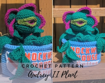 Audrey 2 Planter Crochet Pattern: Kitsch Sci-Fi Amigurumi (PDF Download, English Only)