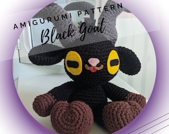 Horror Fan Amigurumi Pattern PDF - Instant Download - Horror Movie - Creepy Cute - Crochet - Black Goat - Crochet Pattern - DIY