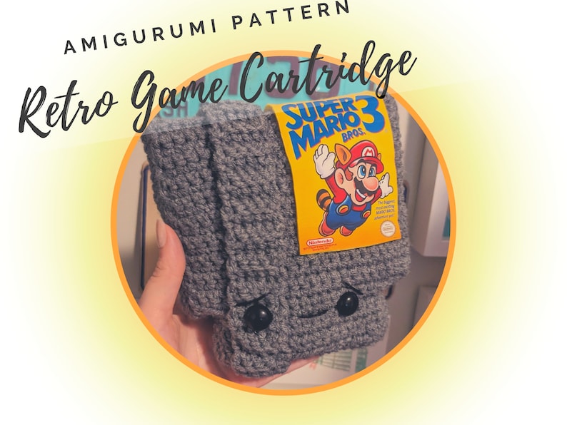 Low Sew Amigurumi Pattern - No Sew Amigurumi Pattern - Retro Crochet - Crochet Gift - Handmade Gift - Retro Crochet - Nerdy Gift - Husband Gift - Unique Amigurumi - Handmade Toy - Gift for Gamer - DIY Craft - Gift for Him - Grandson Gift