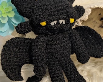 Demon Amigurumi Pattern PDF - Gargoyle - Creepy Cute - Monster - Horror - Bald Mountain - Instant Download