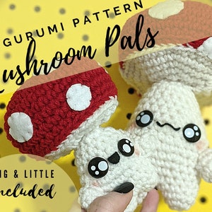 Mushroom Crochet Amigurumi Pattern - Kawaii - Mushroom Friends - Plant Lover - Nursery Gift - Magic - PDF - Instant Download - English