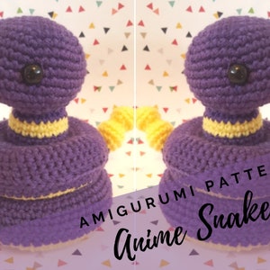 Anime Snake Amigurumi Pattern PDF - Original 151 - Cartoon Snake Amigurumi Pattern - Kawaii Snake Crochet Pattern - Instant Download