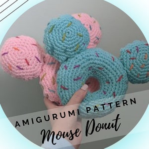 Mouse Donut Amigurumi Pattern PDF - Mouse Shaped Food - Amigurumi Play Food - Nursery Gift - English PDF Crochet - Instant Download