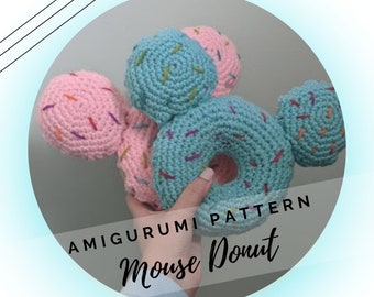 Mouse Donut Amigurumi Pattern PDF - Mouse Shaped Food - Amigurumi Play Food - Nursery Gift - English PDF Crochet - Instant Download