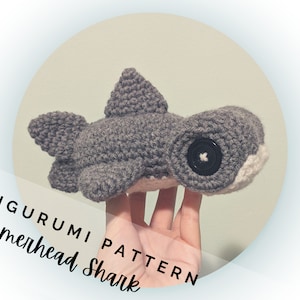 Hammerhead Shark Amigurumi Pattern PDF - Shark Amigurumi - Crochet Shark - Sea Creature Crochet Pattern - Shark Week - Instant Download