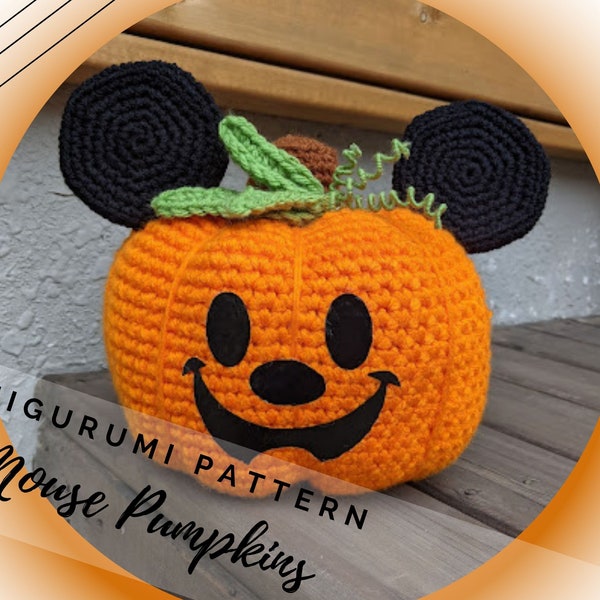 Halloween Mouse Jack O Lanterns Amigurumi Pattern PDF - Haunted House - Halloween Pumpkin - English PDF Crochet - Instant Download