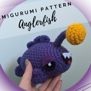 Anglerfish Amigurumi Pattern PDF - Angler Fish - Deep Sea - Sea Creature - Creepy Cute - Instant Download