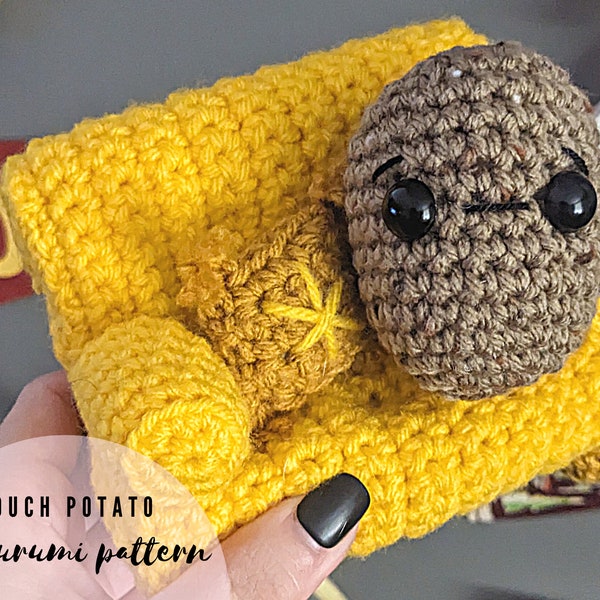 Couch Potato Amigurumi Pattern PDF - Miniature Couch Crochet Pattern - Gag Gift - Dollhouse Furniture DIY - Kawaii Crochet Pattern