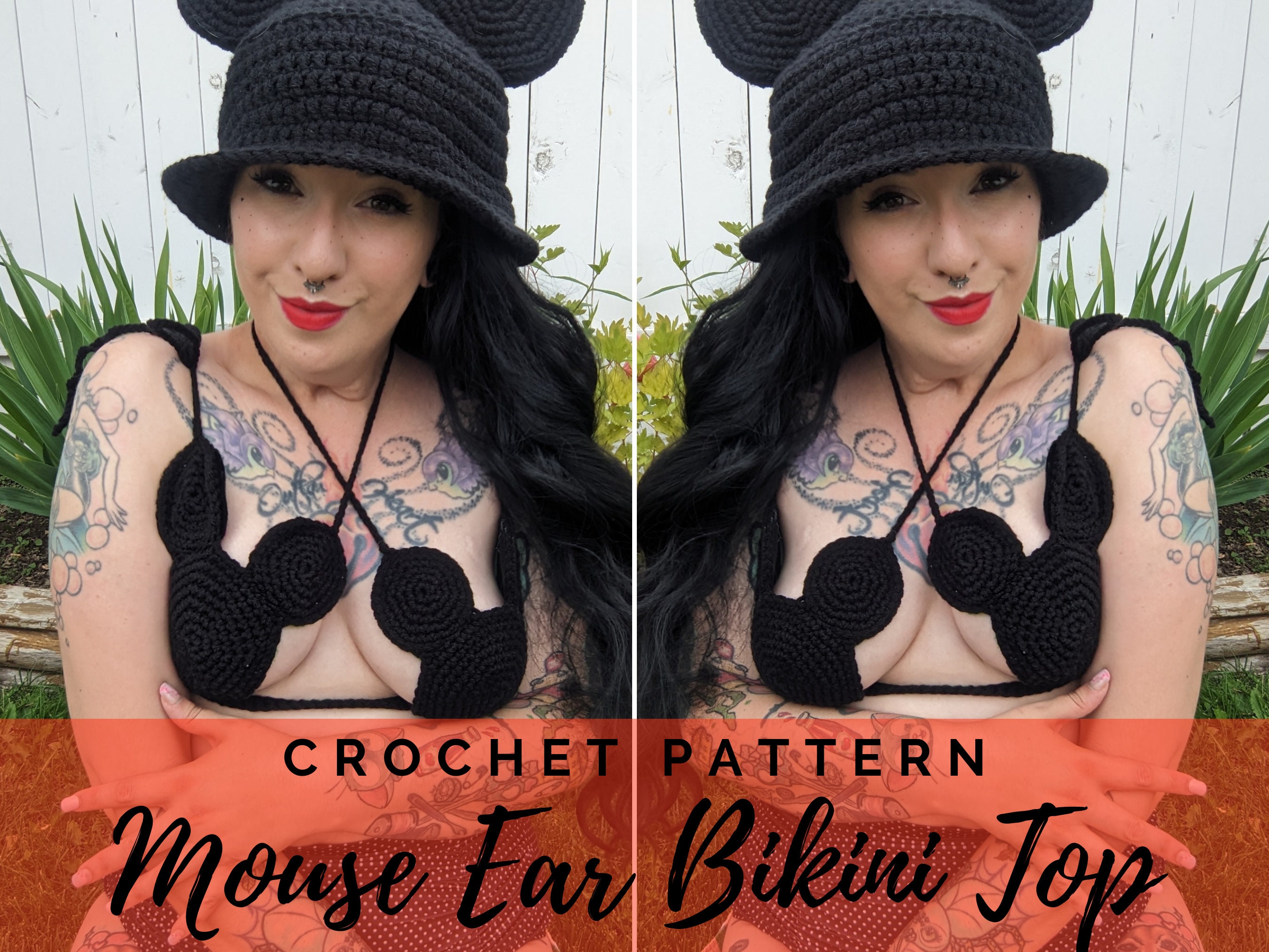 30 Bikini Top Crochet Patterns for Handmade Swimwear, Bralettes, and Beach-Ready Tops 31 Mouse Ear Bikini Top Crochet Pattern