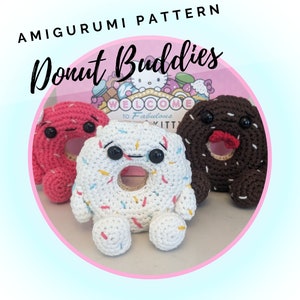 Doughnut Amigurumi Pattern PDF - Anthropomorphic Donut - Amigurumi Play Food - Housewarming Gift - English PDF Crochet - Instant Download