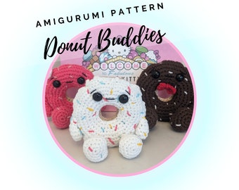 Doughnut Amigurumi Pattern PDF - Anthropomorphic Donut - Amigurumi Play Food - Housewarming Gift - English PDF Crochet - Instant Download