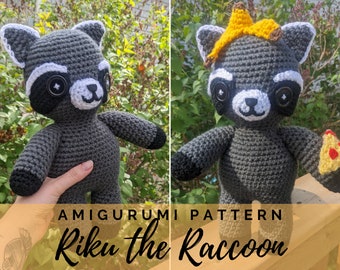 Amigurumi-haakpatroon Riku the Raccoon – Trash Panda (pdf-patroon)