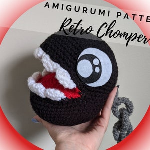 Videospiel Mario Chomper Amigurumi Muster PDF - Retro Videospieler - Klassisches Videospiel - Gamer häkeln - Nerdy häkeln - Instant Download