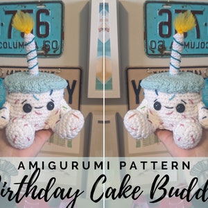 Geburtstag Amigurumi Muster PDF - Birthday Cake Buddy - Gehäkelte Geburtstagstorte - Cake Smash - Gender Neutral Geburtstagsgeschenk - Instant Download