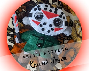 Horror Fan Felt Toy Pattern PDF - Instant Download - Horror Movie - Creepy Cute - Sewing Pattern - Jason - Slasher - Felt Pattern - DIY