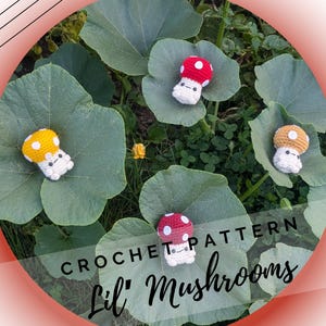Mini Mushroom Crochet Amigurumi Pattern - Kawaii - Back to School - Plant Mom Gift - Nursery Gift - Magic - PDF - Instant Download - English