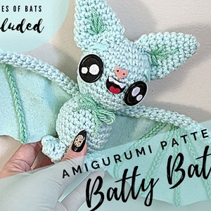 Halloween Bat Amigurumi Pattern PDF - Haunted House - Halloween Bats - Baby Bat - Fruit Bat - English PDF Crochet - Instant Download