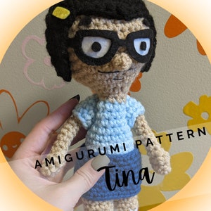 Tina Doll Amigurumi Pattern PDF - Cute Doll - Burger - Uhhhhhhhhh - Cartoon - Wagstaff - Crochet Doll - Instant Download - PDF Pattern