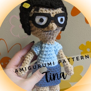 Muñeca Tina Patrón Amigurumi PDF - Muñeca Linda - Hamburguesa - Uhhhhhhhhh - Dibujos Animados - Wagstaff - Muñeca de Ganchillo - Descarga Instantánea - Patrón PDF
