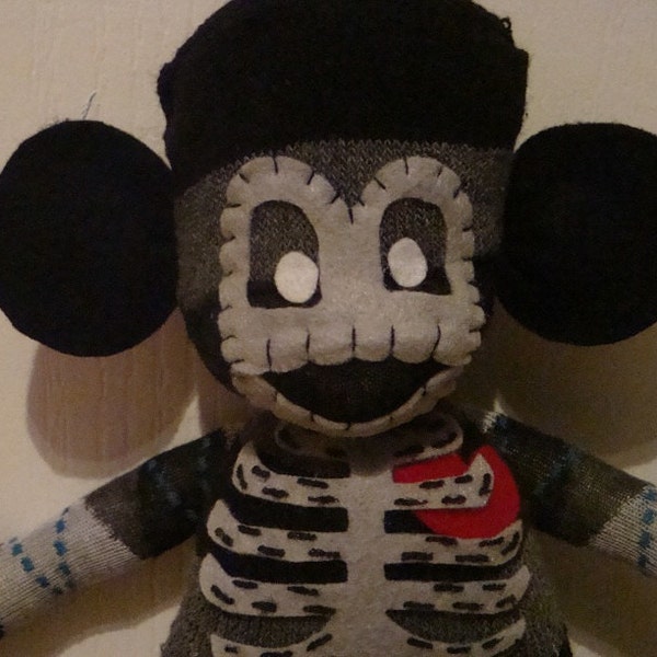 PDF PATTERN: Skeleton Sock Monkey / Zombie Sock Monkey with Instructions - Sewing - Sock Monkey