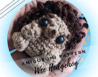 Hedgehog Amigurumi Pattern PDF - Miniature Crochet - Instant Download - Small Pet - Make-Believe - School Playset - Pet Lover - English PDF