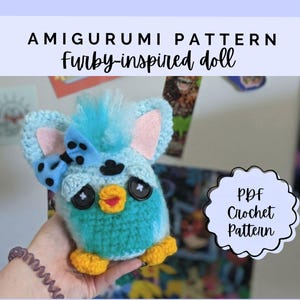Retro Crochet Pattern PDF - Unique Amigurumi Toy Pattern - Nostalgic Crochet Pattern - 90s Crochet - Instant Download - Kawaii Crochet