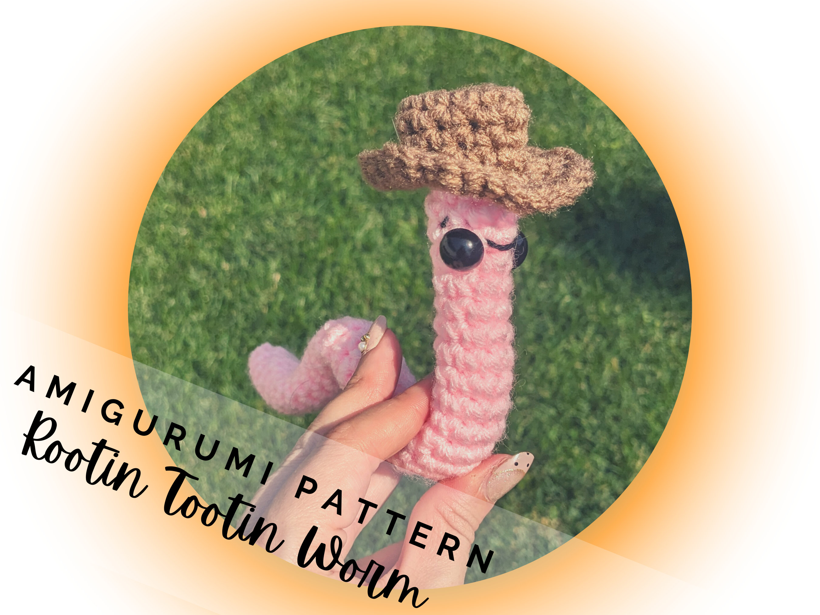 30 Cowboy Hat Crochet Patterns for Western-Inspired Hats, Miniatures, and Giftable Makes 23 Worm in a Cowboy Hat Amigurumi Pattern