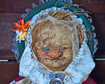 scarecrow doll, art dolls, monsters, horror art, scarecrows, halloween doll, monster doll, creepy cute, sandra arteaga creatures, ooak dolls