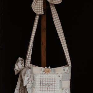 quilted tote bag | Bible or book bag| devotional bag| gifts for mom| diaper bag| Gifts for her| personalized bag| embroidered bag image 4