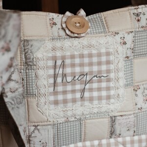quilted tote bag | Bible or book bag| devotional bag| gifts for mom| diaper bag| Gifts for her| personalized bag| embroidered bag image 7