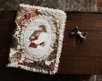 Heirloom Quilted Bible Cover & Bookmark | Bible Cover Book Cover Gift For Mom Gift For Wife Gift For Student Protective Bible Cover