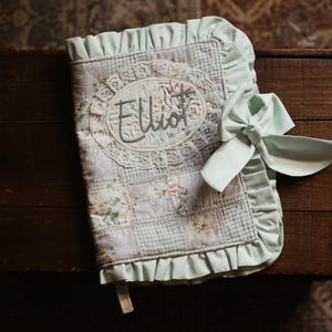 Patchwork Quilted Bible Cover & Bookmark | Bible Cover Book Cover Gift For Mom Gift For Wife Gift For Student Protective Bible Cover