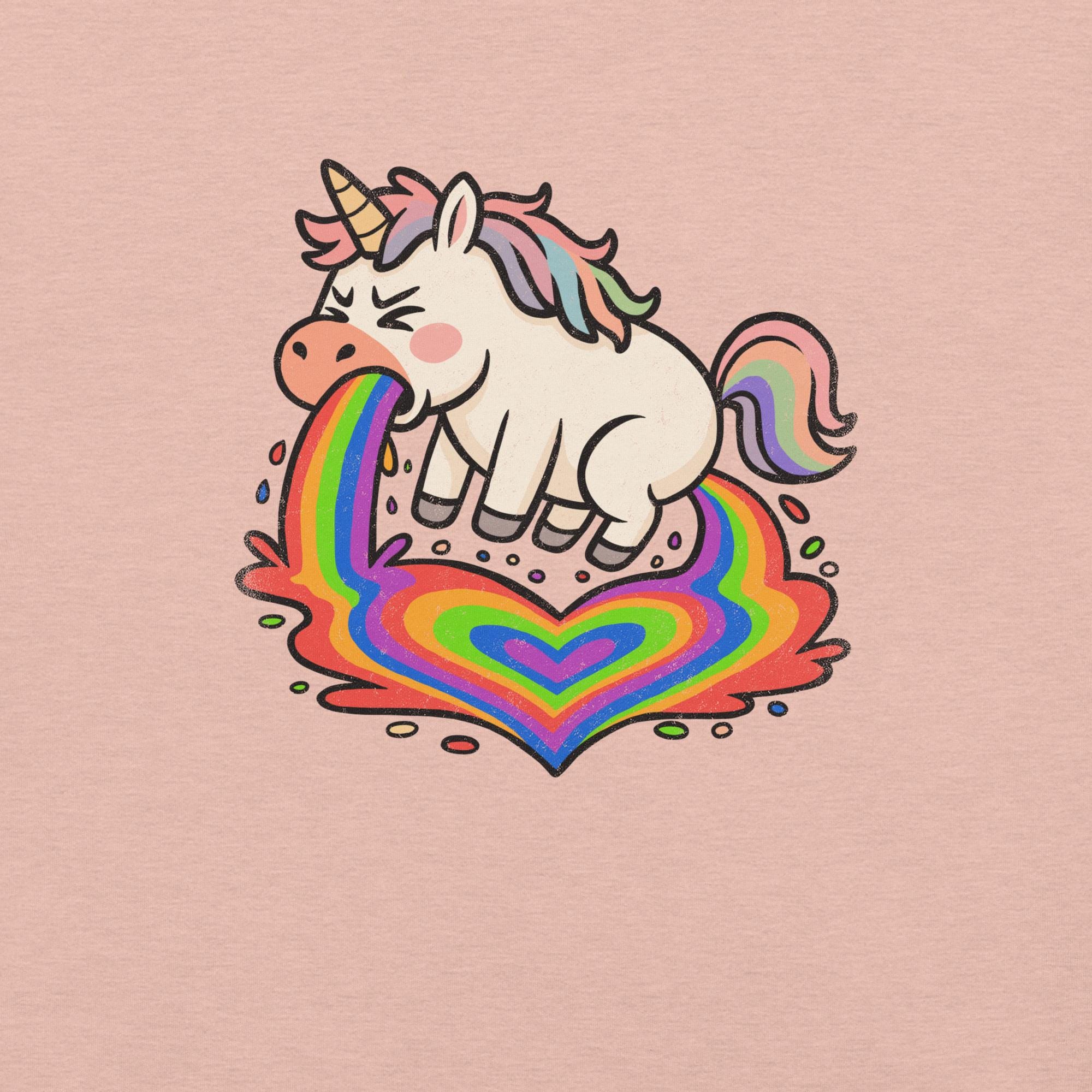 Canotta Unicorno 'Io Vomito Arcobaleni!' - T-Shirit Donna In Mix Cotone, Bianca