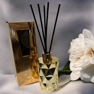Luxury Gold Diamond Glass Reed Diffuser: Home Fragrance Gift